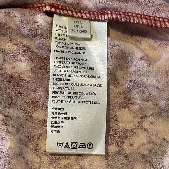 Free People Heartbeats Long Sleeve Rust Floral Mini Dress Size Large - Picture 13 of 16